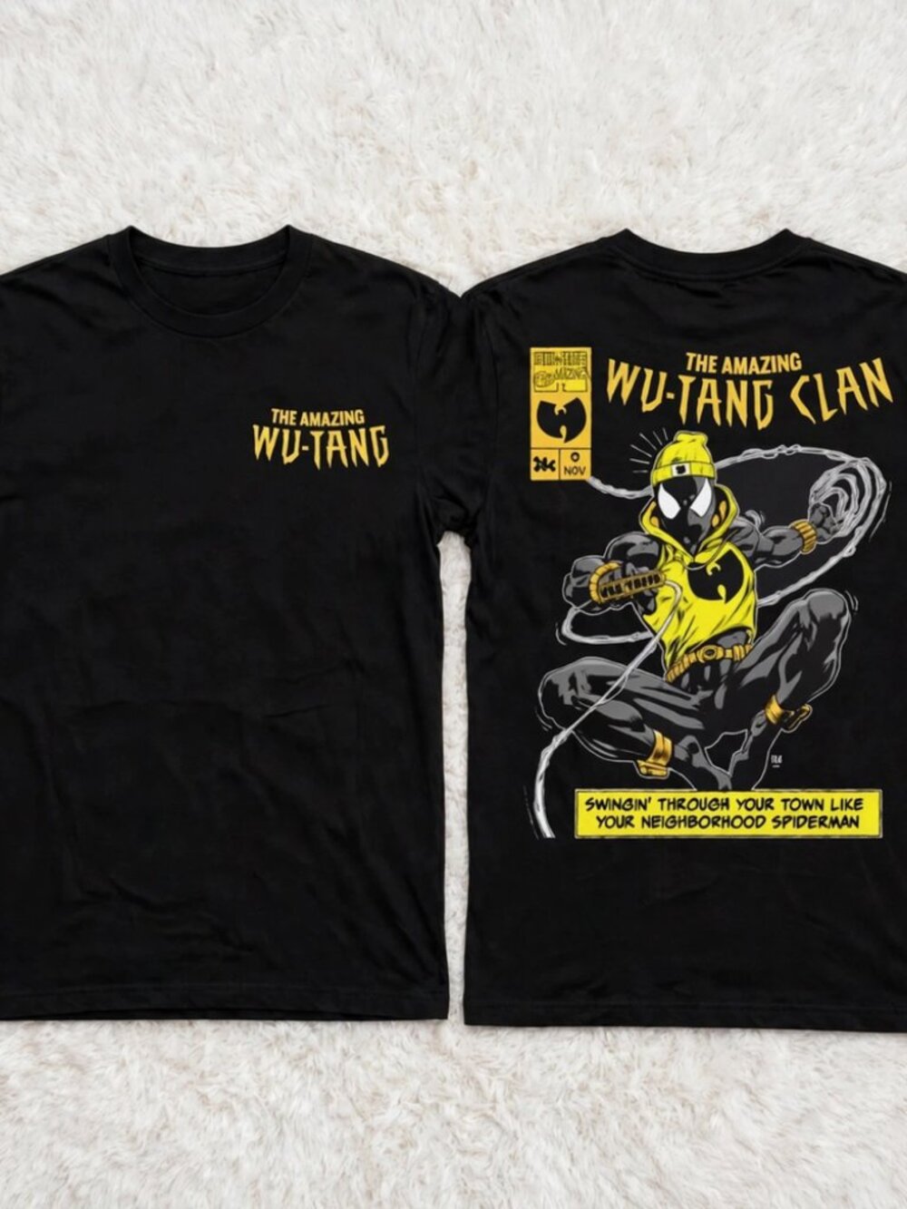 Wu-Tang Clan x Spider-Man The Amazing Wu-Tang Black Graphic Reprint T-Shirt